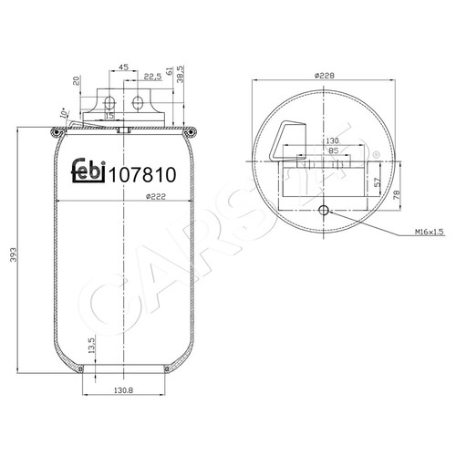 Air suspension boot febi fits - suspension,