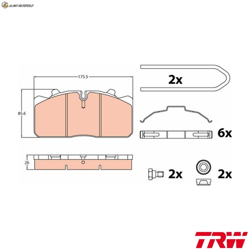 Brake pad set disc - disc,