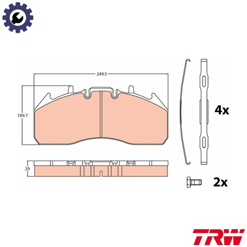 Brake pad set disc - disc,
