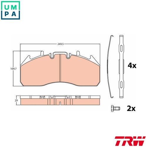 Brake pad set - brake,
