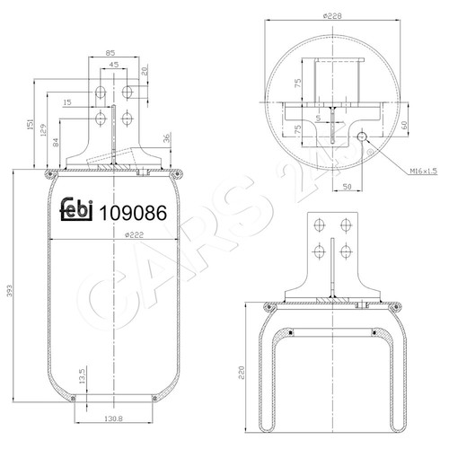 Rear air suspension - air, febi