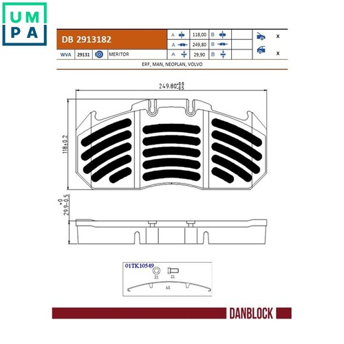Brake pad set disc - disc,