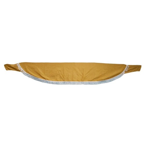 Beige front velvet cabin - beige,