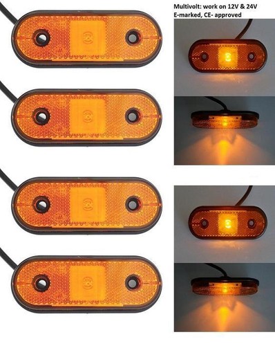Amber reflective led - led, side