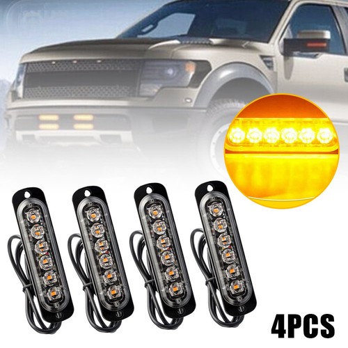 6led amber yellow side - 4x,