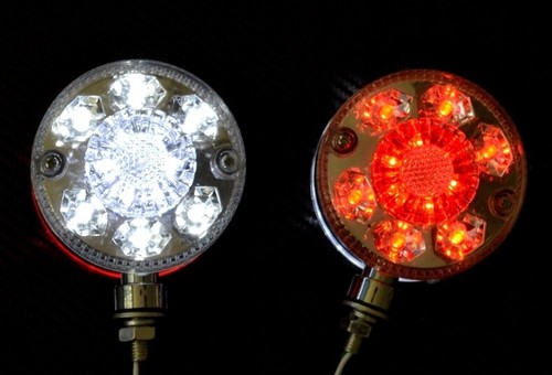 24v chrome red white - red/white, led